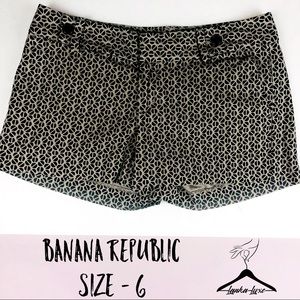 Banana Republic Tan & Black Dot Shorts